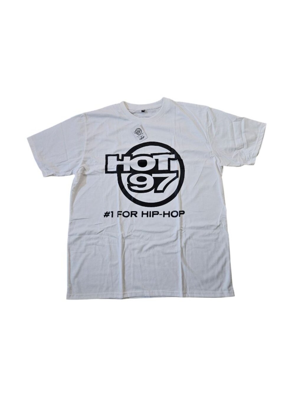 Hot 97 Logo White T-Shirt XXL #1 For Hip-Hop Bold Graphic Tee